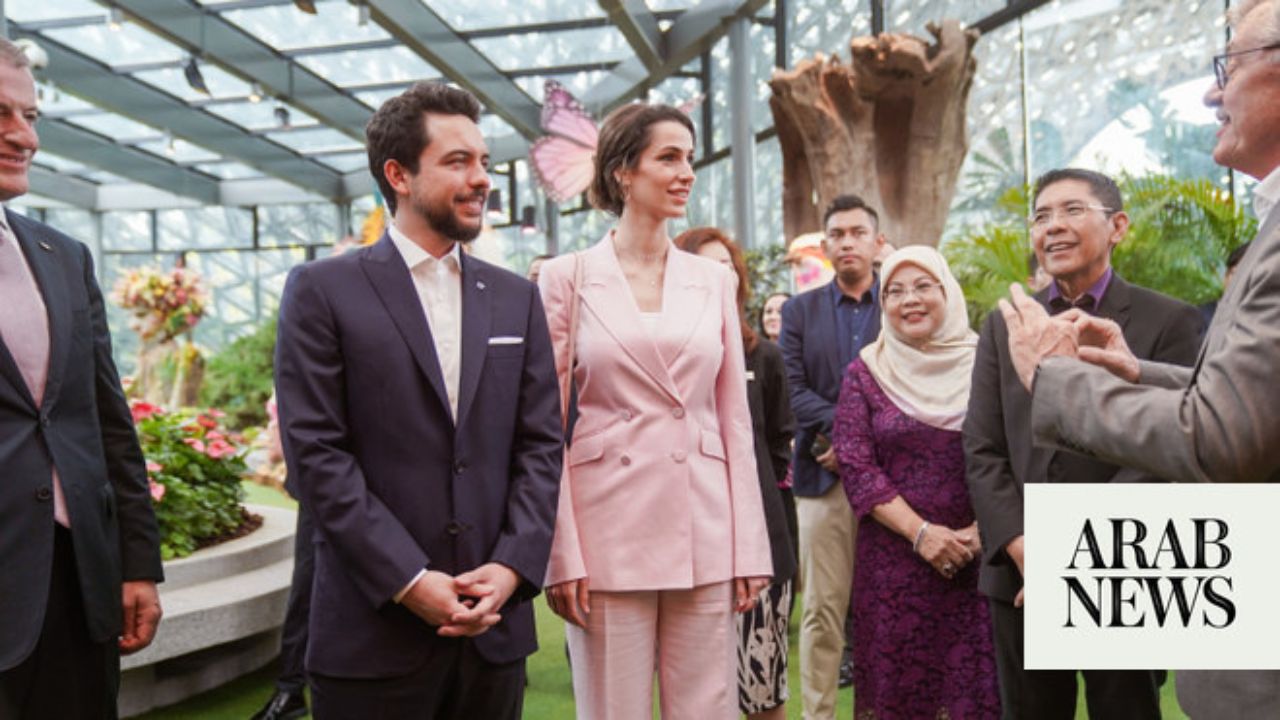 Princess Rajwa of Jordan Stuns in Floral Outfit During Washington Visit