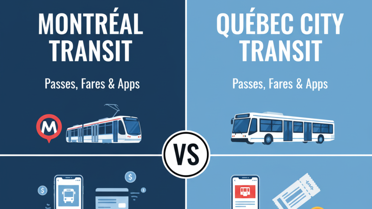 Montreal vs Quebec City Transit: Fares, Passes & Travel Tips 2025