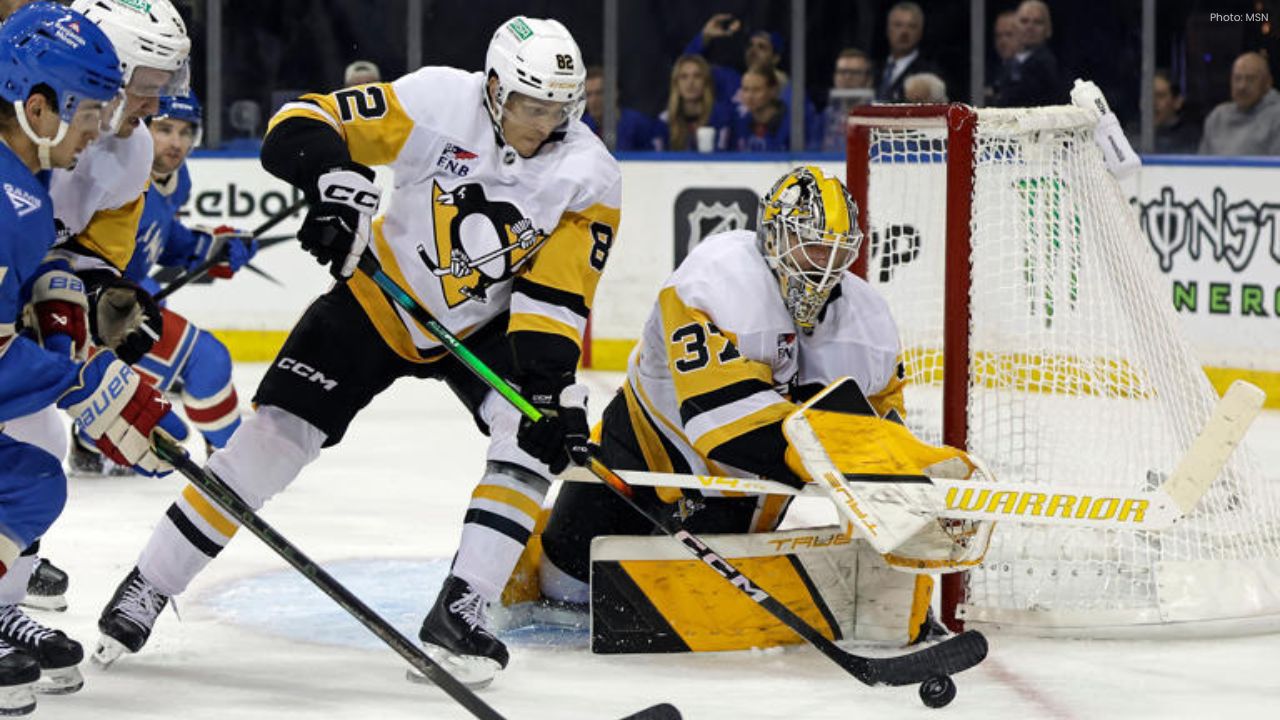 Brazeau Scores Twice Silovs Shuts Out Rangers in Penguins Win