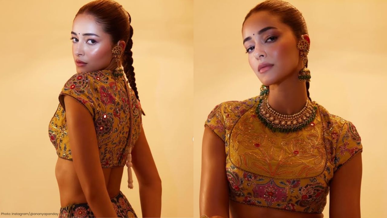 Ananya Panday charms in a black lehenga at friend Deeya Shroff’s mehendi