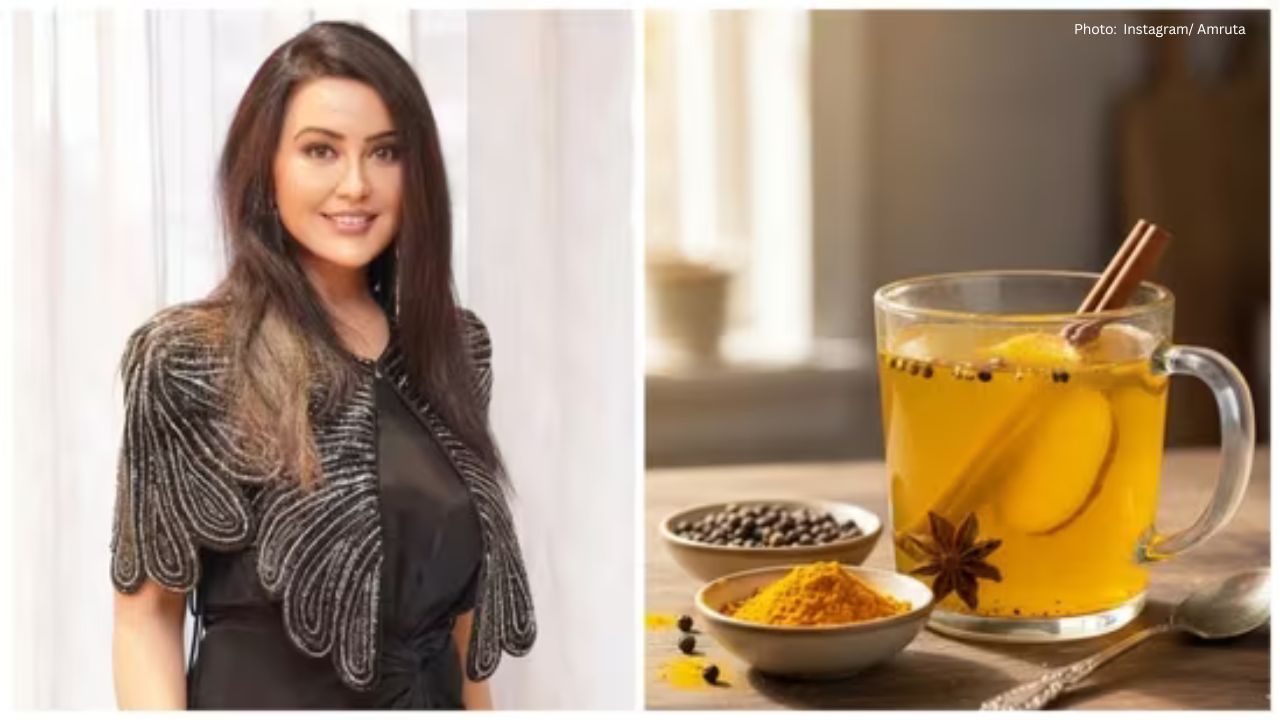 Amruta Fadnavis Kicks Off Her Day with Turmeric and Black Pepper Water: Discover the Benefits