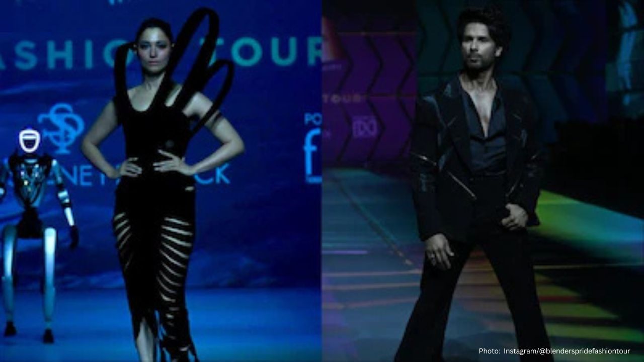Tamannaah Bhatia and Shahid Kapoor Dazzle in a Tech-Infused Fashion Event by Falguni Shane Peacock