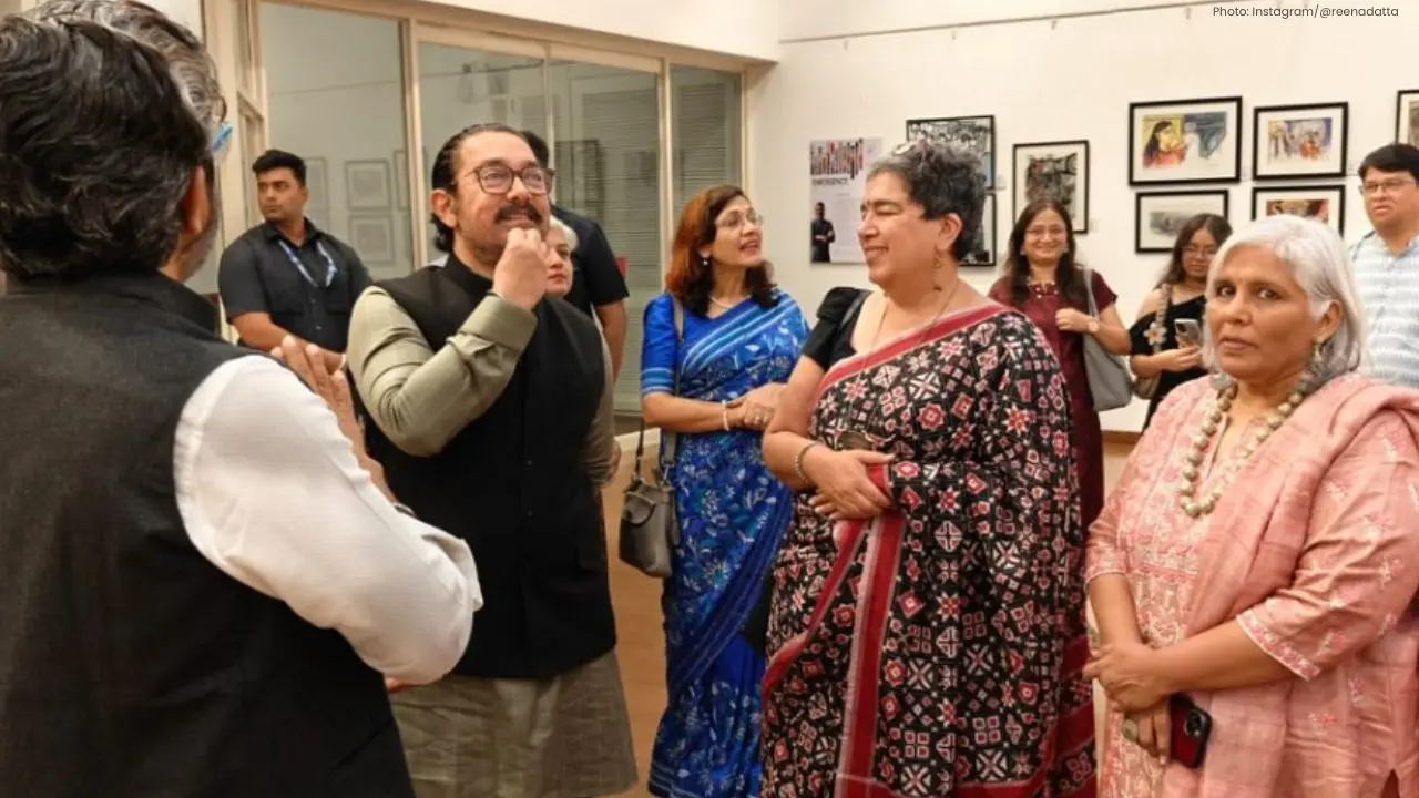 Aamir Khan Joins Ex-Wife Reena at Her Art Showcase