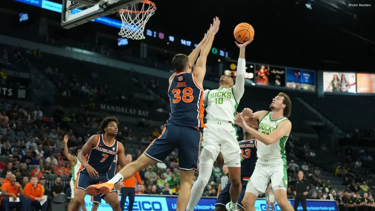 Auburn Strikes Down Oregon 84-73 with Late Surge in Las Vegas