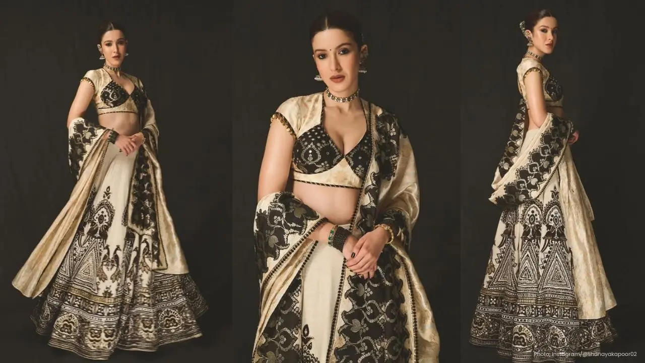 Shanaya Kapoor Captivates in Vintage-Inspired Attire for Wedding Season