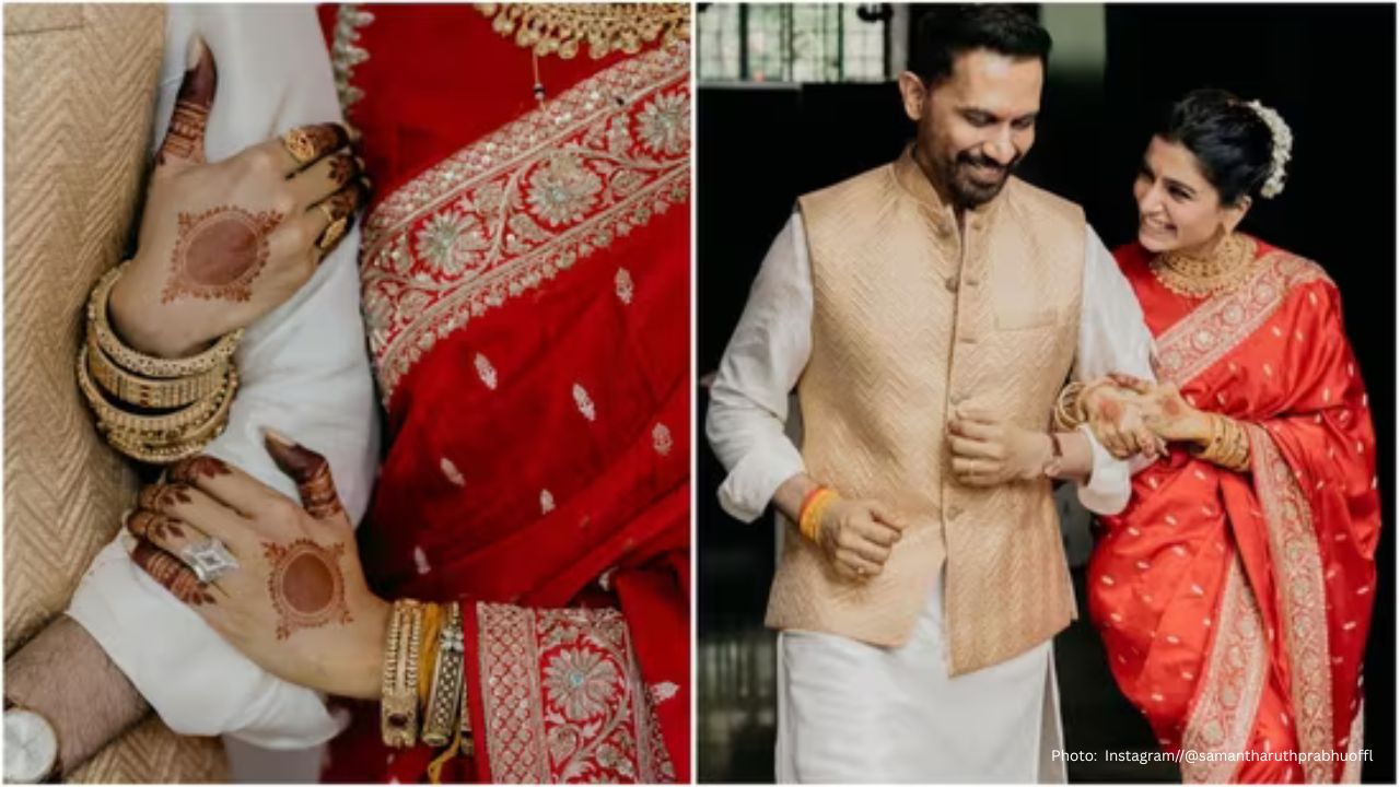 Samantha Ruth Prabhu Dazzles with a Unique Wedding Ring and Stylish Bridal Ensemble