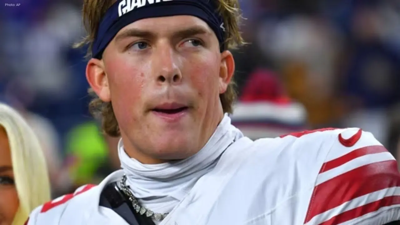 Jaxson Dart Wows Fans With Heart Necklace on Monday Night Football