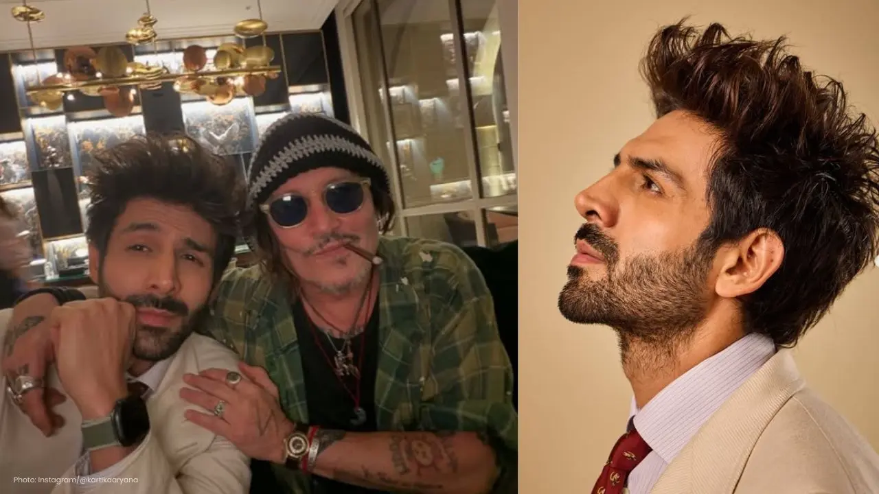 Kartik Aaryan Snaps Selfie With Hollywood Star Johnny Depp