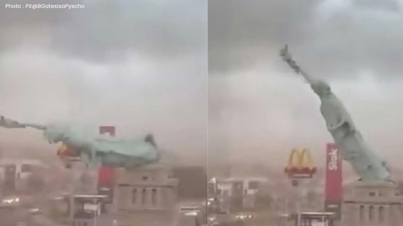Massive Statue of Liberty Replica Falls in Brazil Due to High Winds