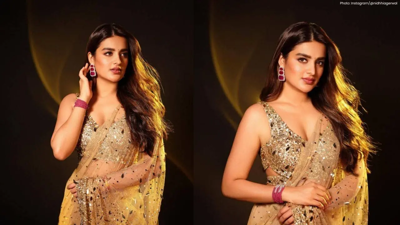 Nidhhi Agerwal Overwhelmed by Fans During The Raja Saab Song Launch