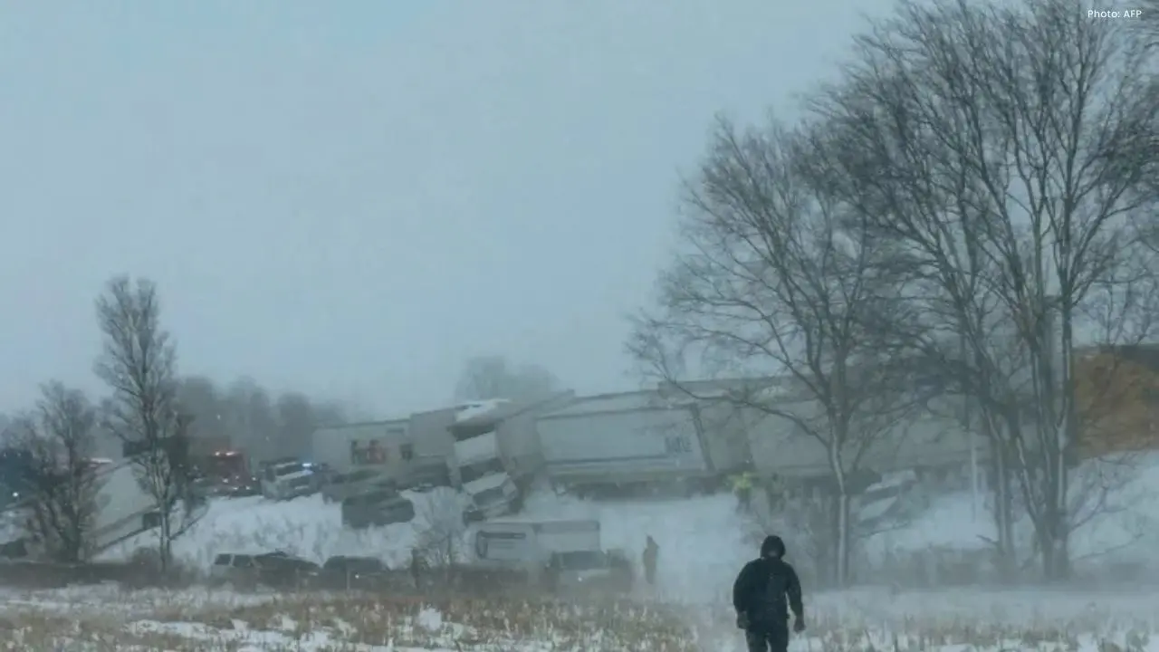 Massive Snowstorm Triggers Over 100 Vehicle Pile-Up in Michigan