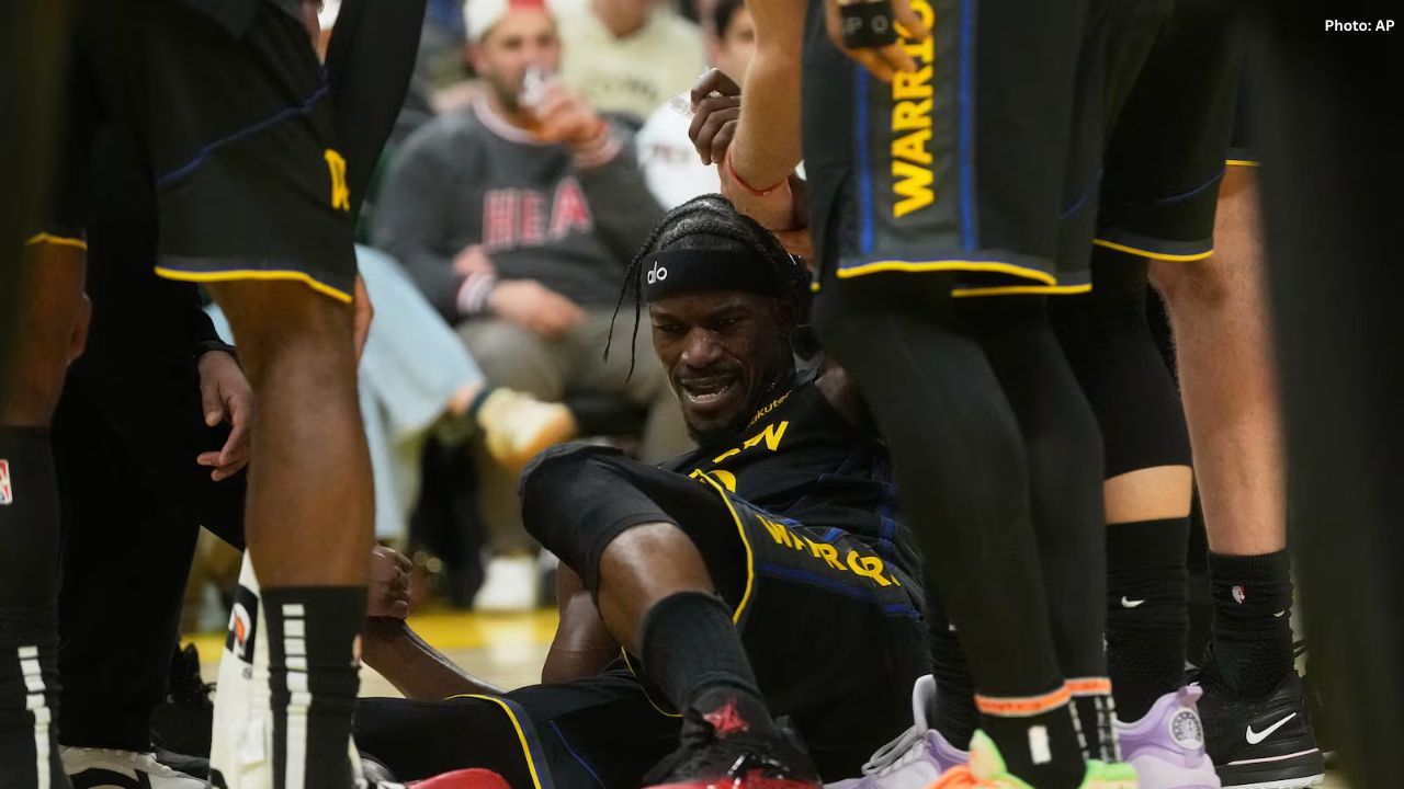 Warriors’ Jimmy Butler Suffers Knee Injury Against Heat, Team Awaits MRI