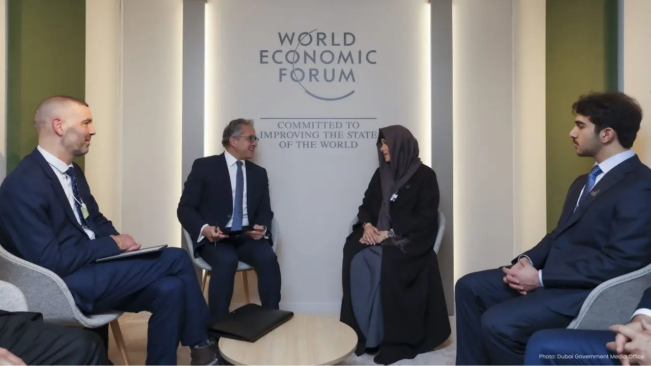 Sheikha Latifa Engages with UNESCO Chief at WEF in Davos