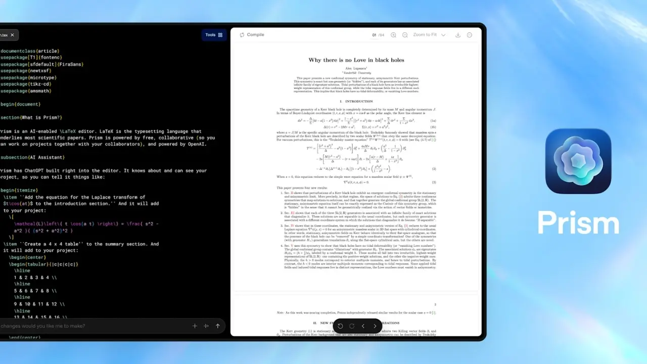 OpenAI Debuts Prism: A Free AI Tool Revolutionizing Scientific Writing