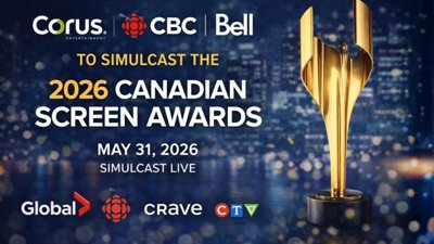 Corus, CBC and Bell Team Up to Simulcast 2026 Canadian Screen Awards