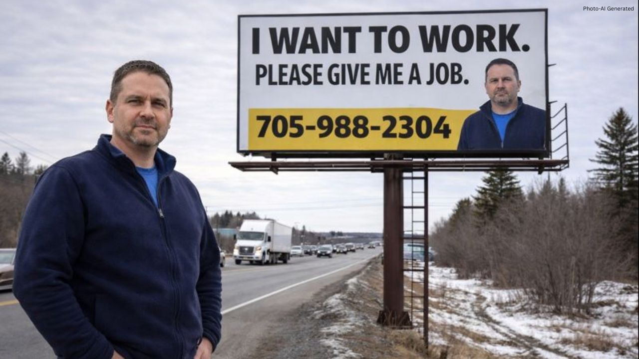 Sudbury Man’s Billboard Job Plea Draws Wide Attention