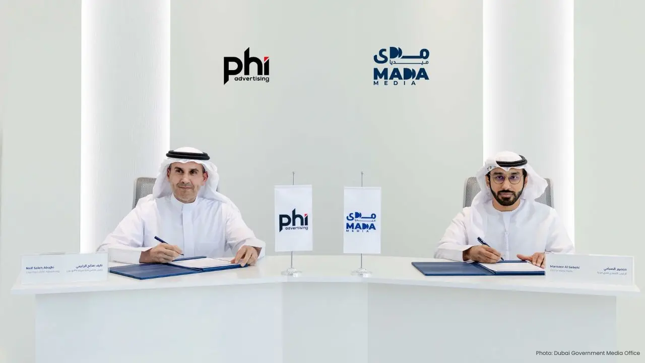 Mada Media Partners with PHI Advertising for Outdoor Advertising in Dubai