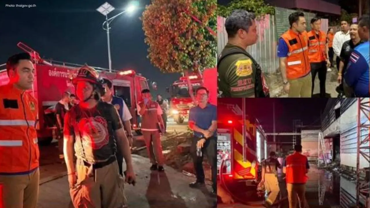 Fire Incident at Bangna Factory: Deputy Minister Commends Efforts