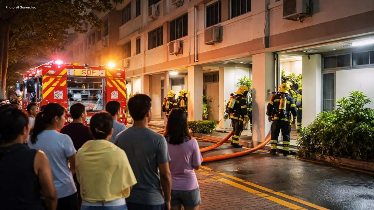 Singapore Blaze Forces Evacuation of 50 Residents
