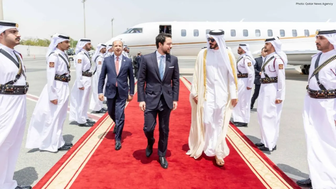 Jordan's Crown Prince Al Hussein Makes Official Visit to Doha