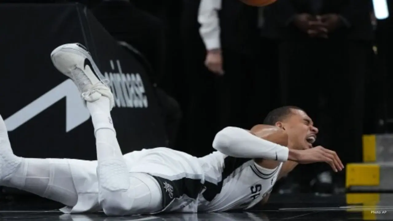 Wembanyama Injury As Blazers level Series In Game 2