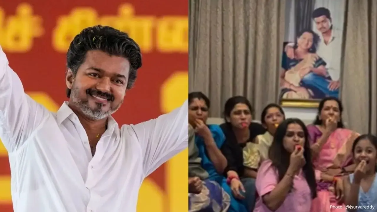 Celebrations Ignite at Thalapathy Vijay’s Chennai Home as Trisha Makes a Special Appearance