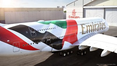 Emirates Debuts Eye-Catching UAE Flag Design on Airbus A380