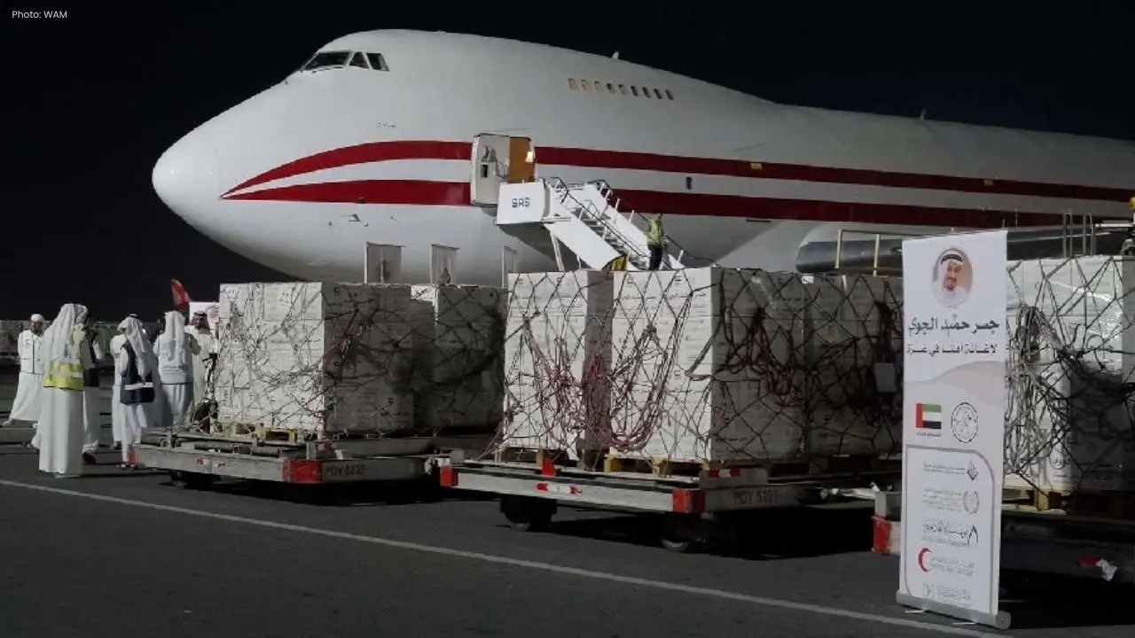 Aid from UAE's Humaid Air Bridge Reaches Gaza