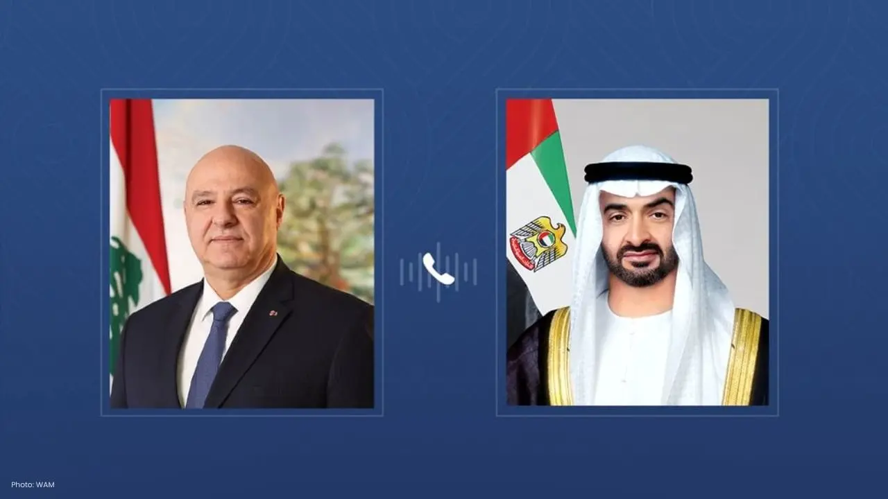 UAE and Lebanon Leaders Talk on Security and Strengthening Ties