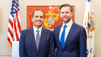 Qatar's PM Confers with US VP on Regional Stability