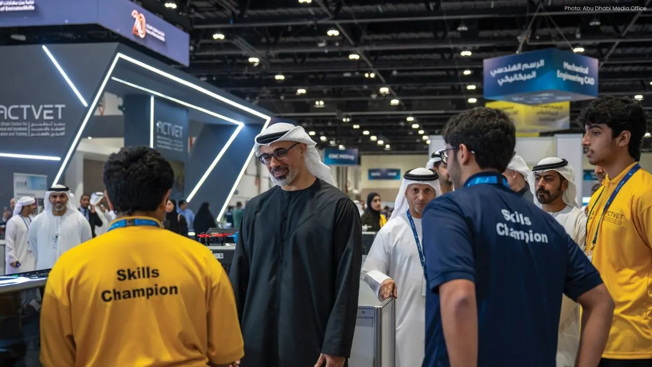 Sheikh Khaled Observes the 17th EmiratesSkills Competition in Abu Dhabi