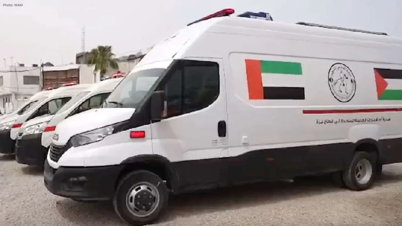 UAE Contributes 40 Tonnes of Medical Supplies and Ambulances to Gaza