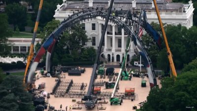 UFC Fighting Cage Rises on White House Lawn for US and Trump Celebrations