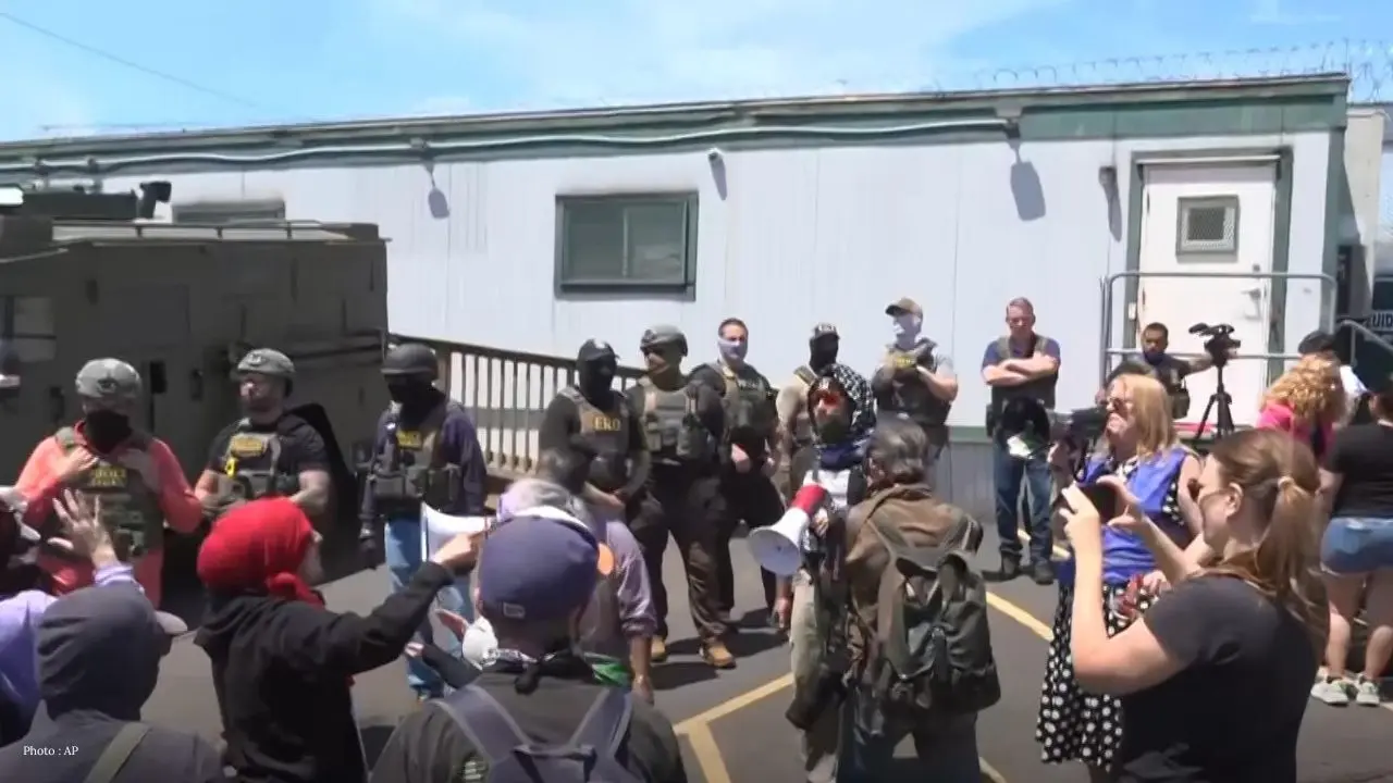 Police Fire Tear Gas During Protest Outside New Jersey ICE Site
