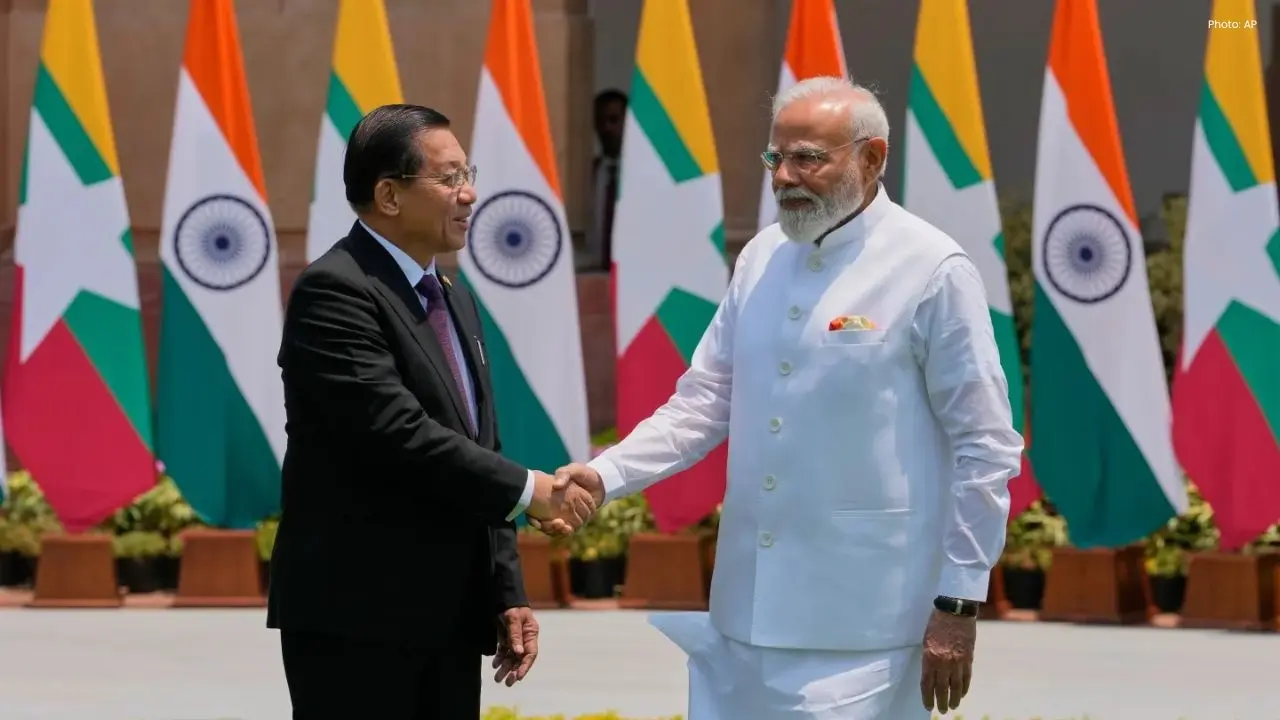 Modi and Myanmar President Discuss Strategic Relations in Delhi